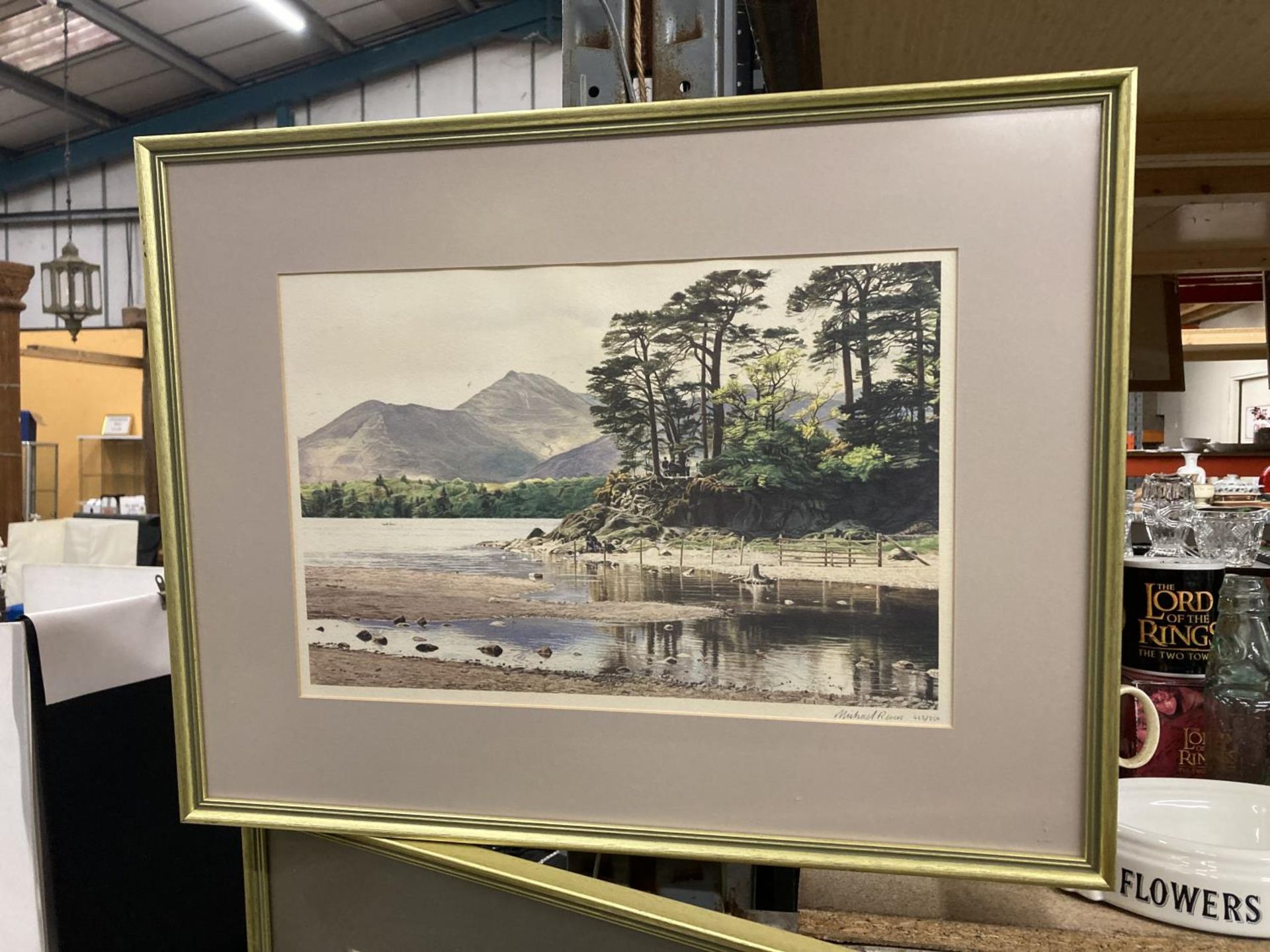 TWO FRAMED MICHAEL REVERS LANDSCAPE LIMITED EDITION 419/850 AND 463/850 PRINTS - Image 2 of 5