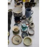 A COLLECTION OF DESIGNER STUDIO POTTERY, SOME SIGNED TO THE BASE