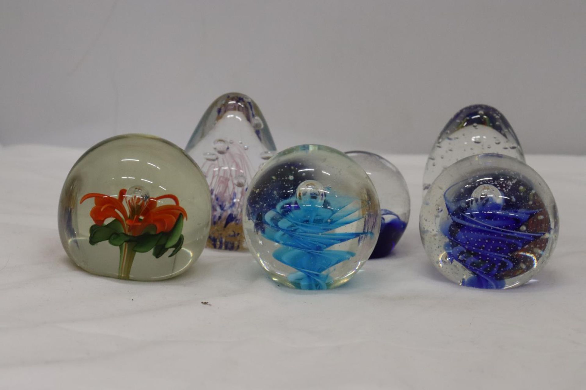 SIX GLASS PAPERWEIGHTS - Image 2 of 5