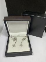 A PAIR OF 18 CARAT WHITE GOLD 4 IN 1 EARRINGS BY BOODLES. BRILLIANT CUT DIAMOND SET. CAN BE