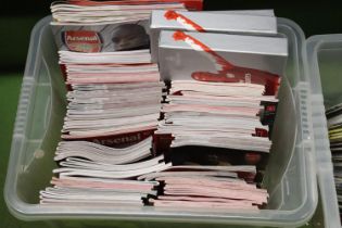 A LARGE QUANTITY OF FOOTBALL PROGRAMMES TO INCLUDE ARSENAL, HULL CITY, WIMBLEDON, ETC