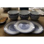 A QUANTITY OF CERAMICS DESIGNED BY PENNY LAI TO INCLUDE SIX BOWLS AND THREE PLATES