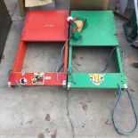 TWO VINTAGE WOODEN SLEDGES