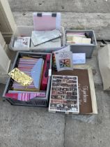 AN ASSORTMENT OF ITEMS TO INCLUDE STATIONARY, GIFT BAGS AND A JIGSAW ETC