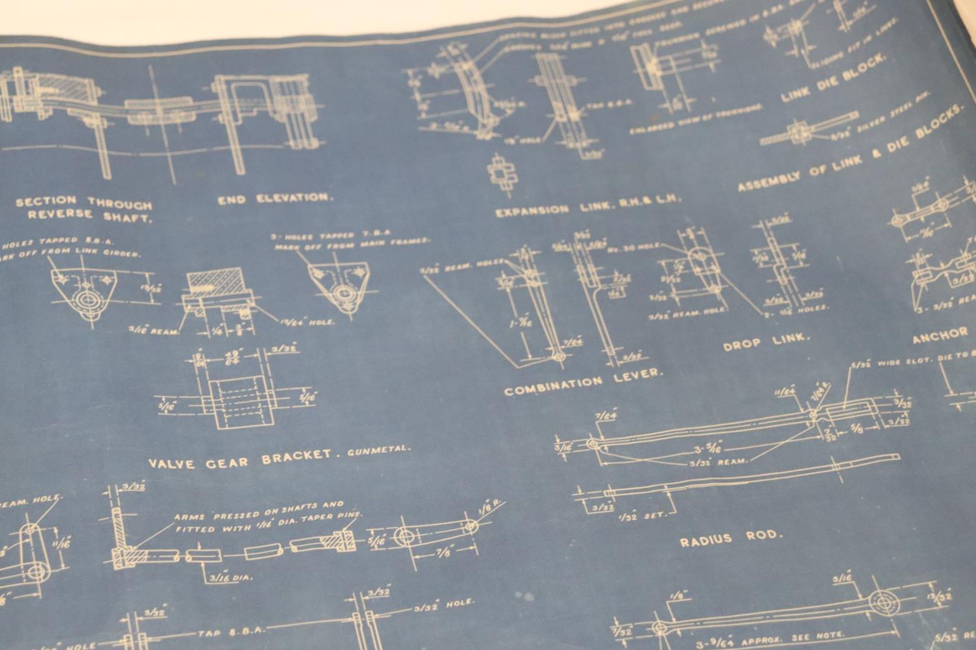 A BLUE PRINT/TRAIN SCHEMATICS FOR LOCOMOTIVES AND LMS PLAQUE - Image 5 of 7