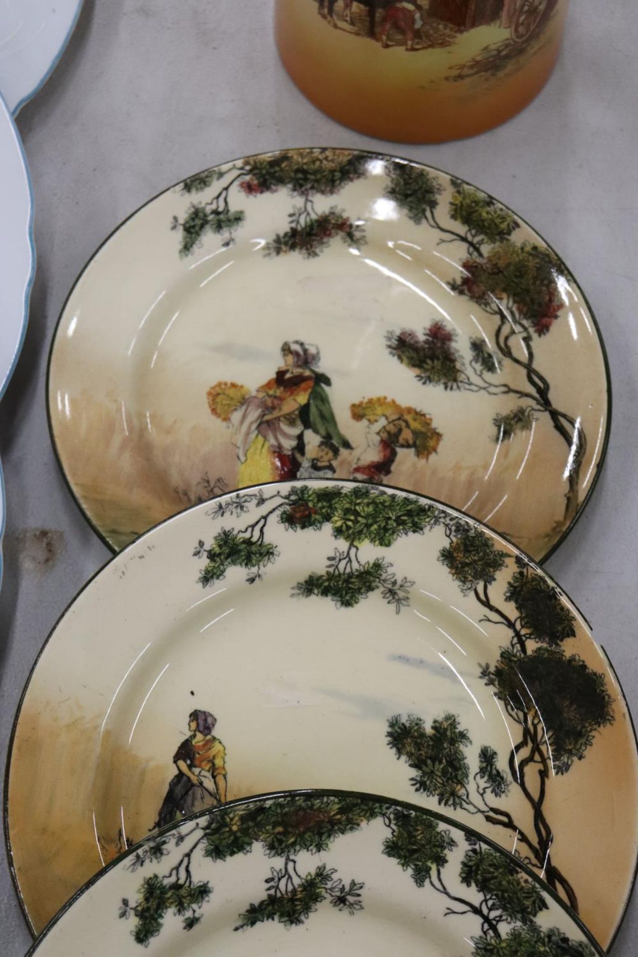 FOUR DOULTON SERIED WARE PLATES AND COFFEEPOT - Image 4 of 7
