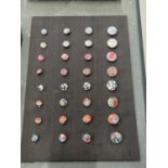 A DISPLAY OF VINTAGE 'TANA LAWN' LIBERTY BUTTONS