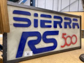 A SIERRA RS 500 ILLUMINATED LIGHT BOX SIGN