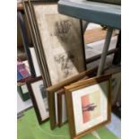 NINE VARIOUS FRAMED PRINTS