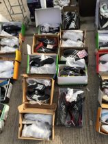 TEN PAIRS OF AS NEW AND BOXED SPORTS BOOTS AND TRAINERS