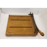 A VINTAGE WOODEN GUILLOTINE