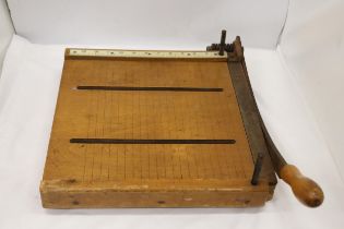 A VINTAGE WOODEN GUILLOTINE