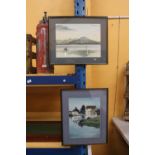 TWO JACKY FREEMAN ARTIST FRAMED WATERCOLOURS