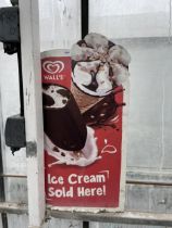 A METAL 'WALLS ICECREAM' SIGN