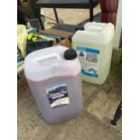 A 25L DRUM OF TRAFFIC FILM REMOVER AND A 25L DRUM OF CONCRETE DEGREASER