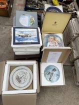 A LARGE ASSORTMENT OF COLLECTORS PLATES, MOSTLY WITH BOXES AND CERTIFICATES TO INCLUDE RAF