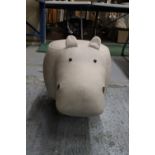 A HIPPOPOTAMUS FOOTSTOOL - AS NEW