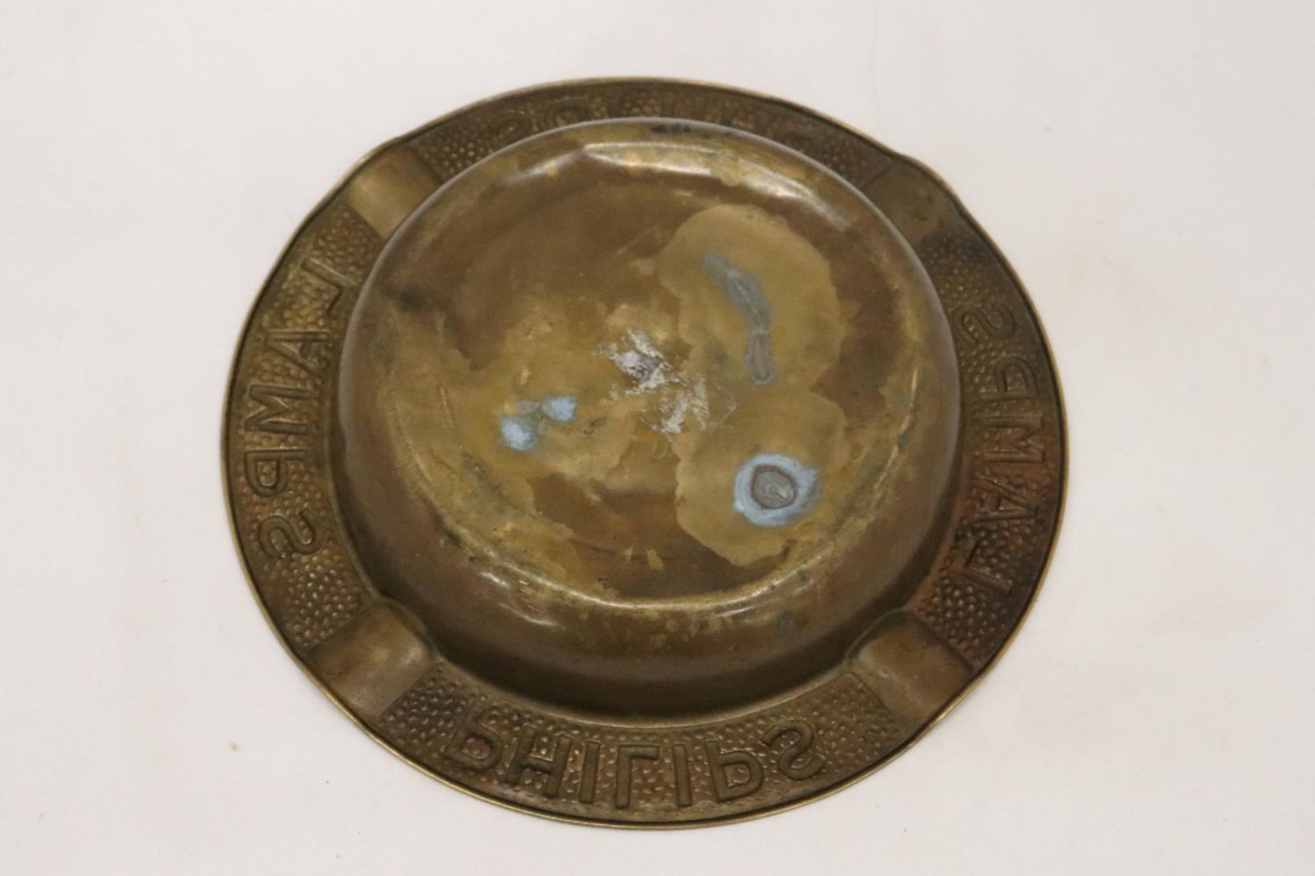 A LARGE 1930'S BRASS ADVERTISING ASHTRAY PHILIPS LAMPS - Image 3 of 3