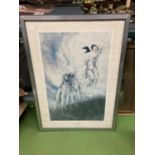 A FRAMED AND SIGNED PRINT JOY OF LIFE BY LOUIS JCART