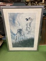 A FRAMED AND SIGNED PRINT JOY OF LIFE BY LOUIS JCART