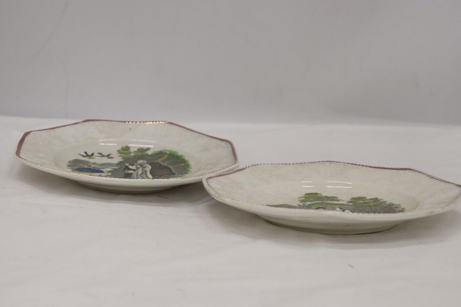 TWO 19TH CENTURY PEARL WARE CHILD'S PLATES - Image 5 of 5