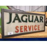 A JAGUAR SERVICE ILLUMINATED LIGHT BOX SIGN