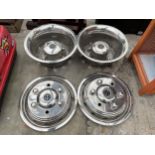 A SET OF FOUR EUROLINERS WHEEL RIMS