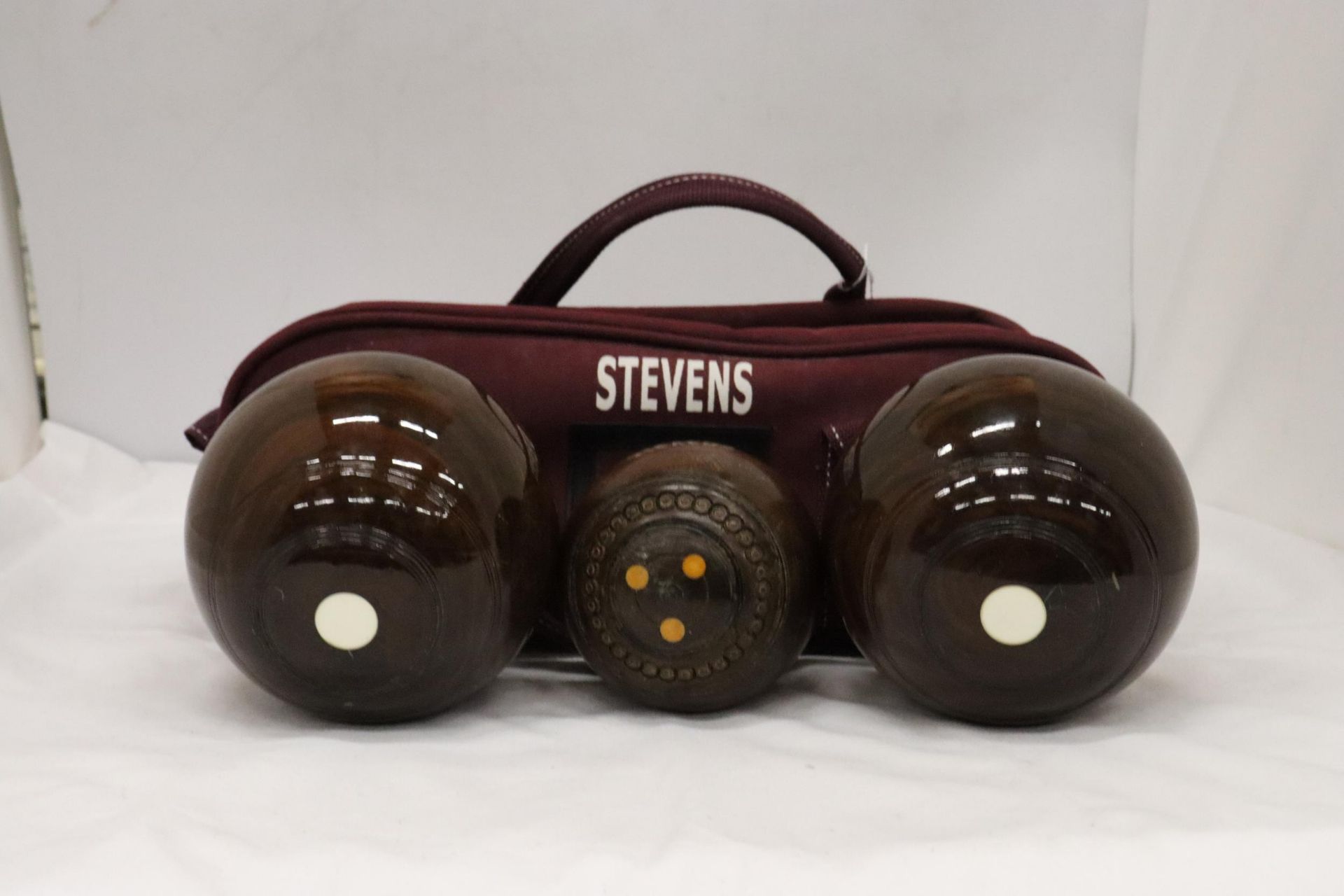 TWO R G LAWRIE BOWLING BOWLS AND A JACK IN A BAG - Image 2 of 6