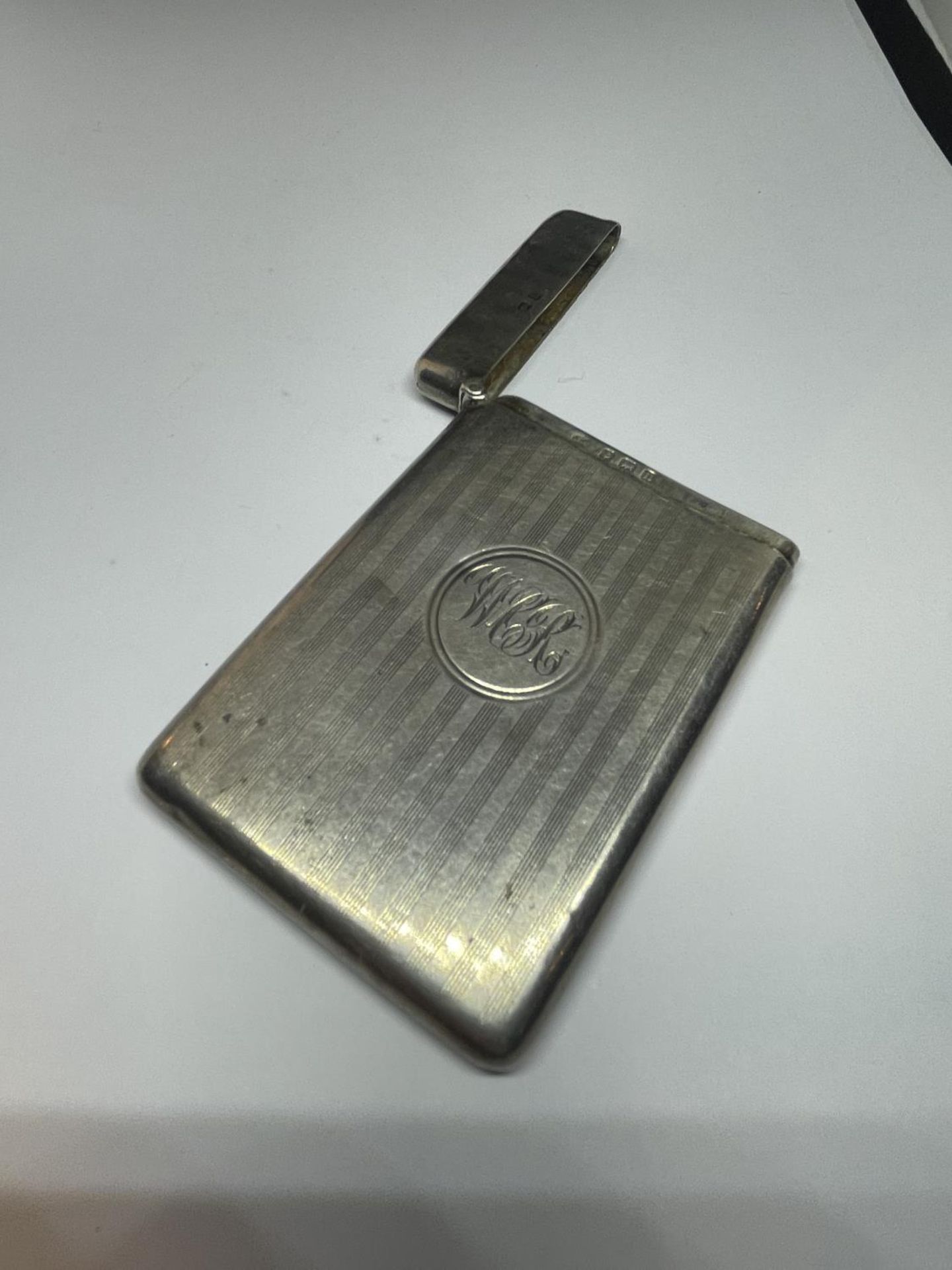 A HALLMARKED BIRMINGHAM SILVER CARD CASE