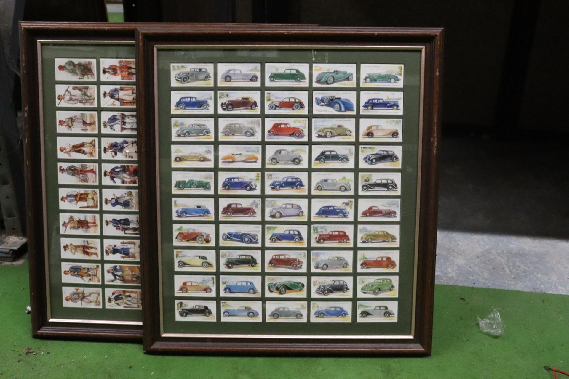 THREE FRAMED COLLECTIONS OF TRAINS, CARS AND NAVAL UNIFORMS - Image 3 of 4