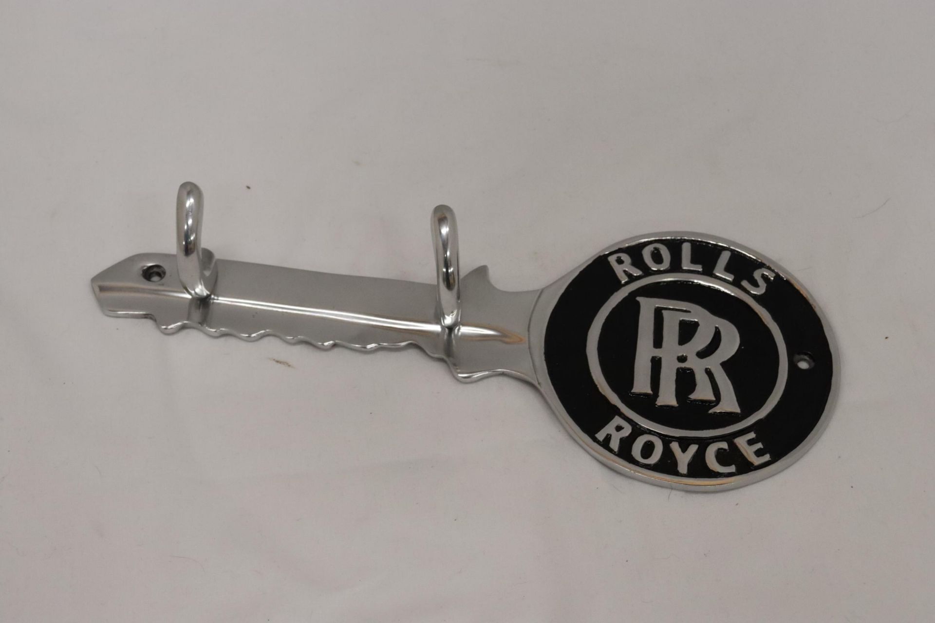 A CHROME ROLLS ROYCE KEY HOOK