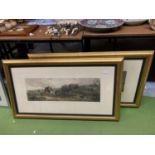 TWO FRAMED PRINTS AUTUMN AND WINTER