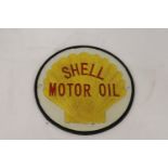 A HEAVY CAST SHELL MOTOR OIL SIGN