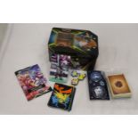 A POKEMON COLLECTORS TIN FULL OF CARDS, DIVIDERS AND EXTRAS