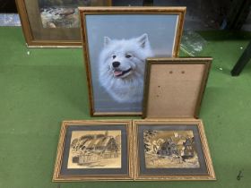 A FRAMED PLASTER OF PARIS GRAND TOUR MEDALLION