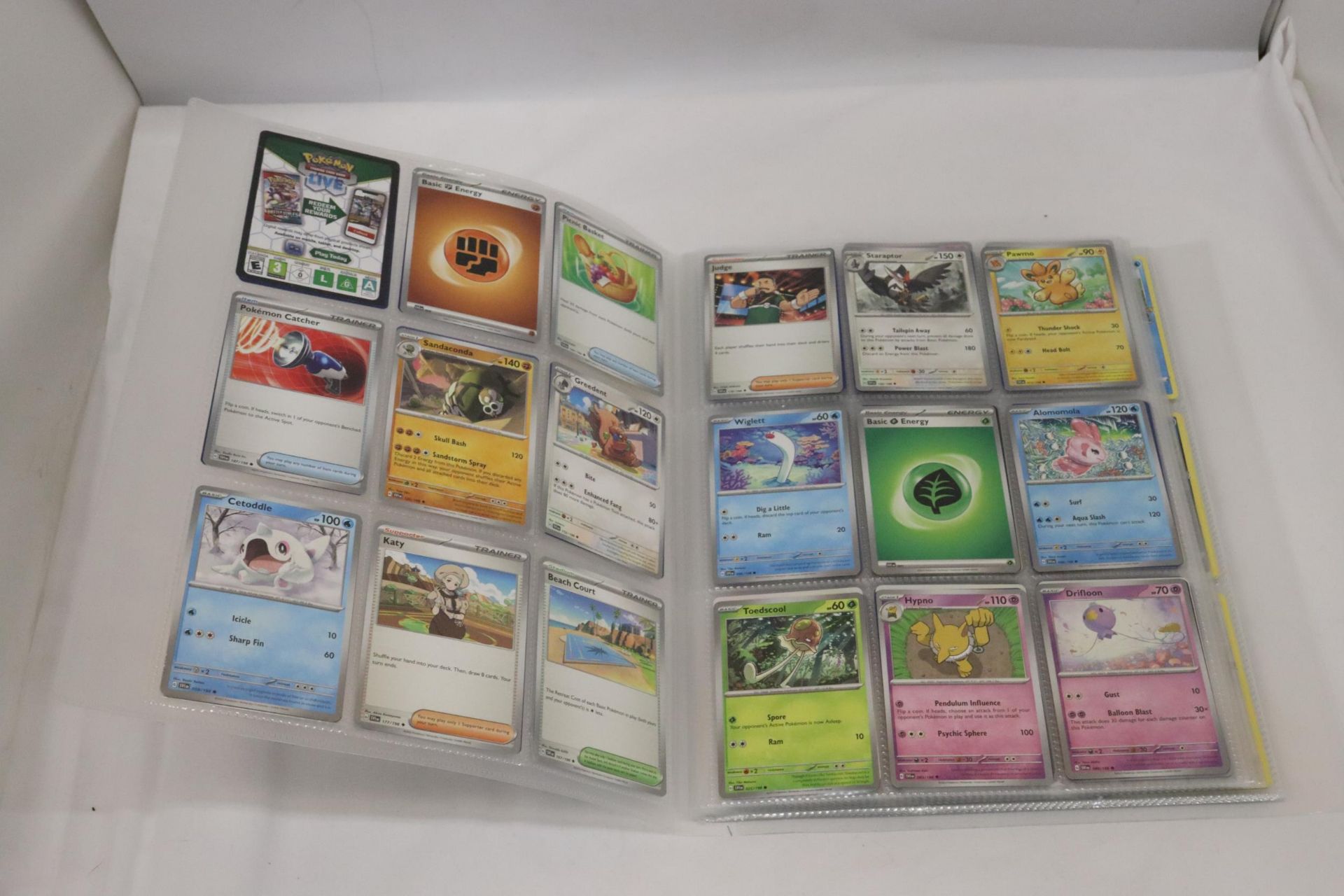 A PROTECTIVE TRADING CARD BINDER FULL OF POKEMON CARDS, INCLUDING SHINIES - Image 4 of 5