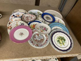 A LARGE QUANTITY OF CABINET PLATES - APPROX 19 IN TOTAL