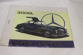 A MERCEDES BENZ 300SL SIGN, 40CM X 30CM