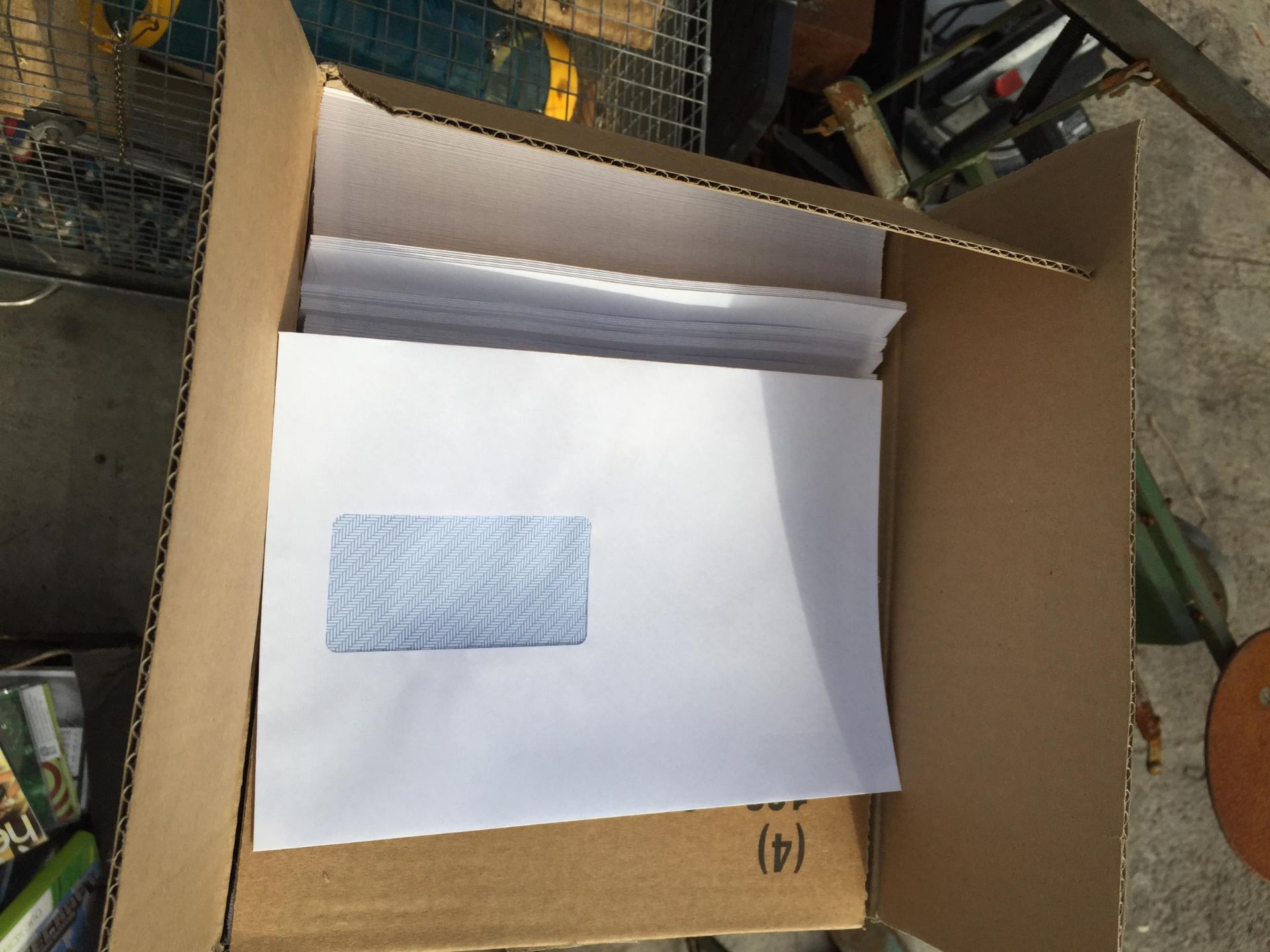 FIVE BOXES OF NEW WHITE ENVELOPES (500 PER BOX) - Image 2 of 3