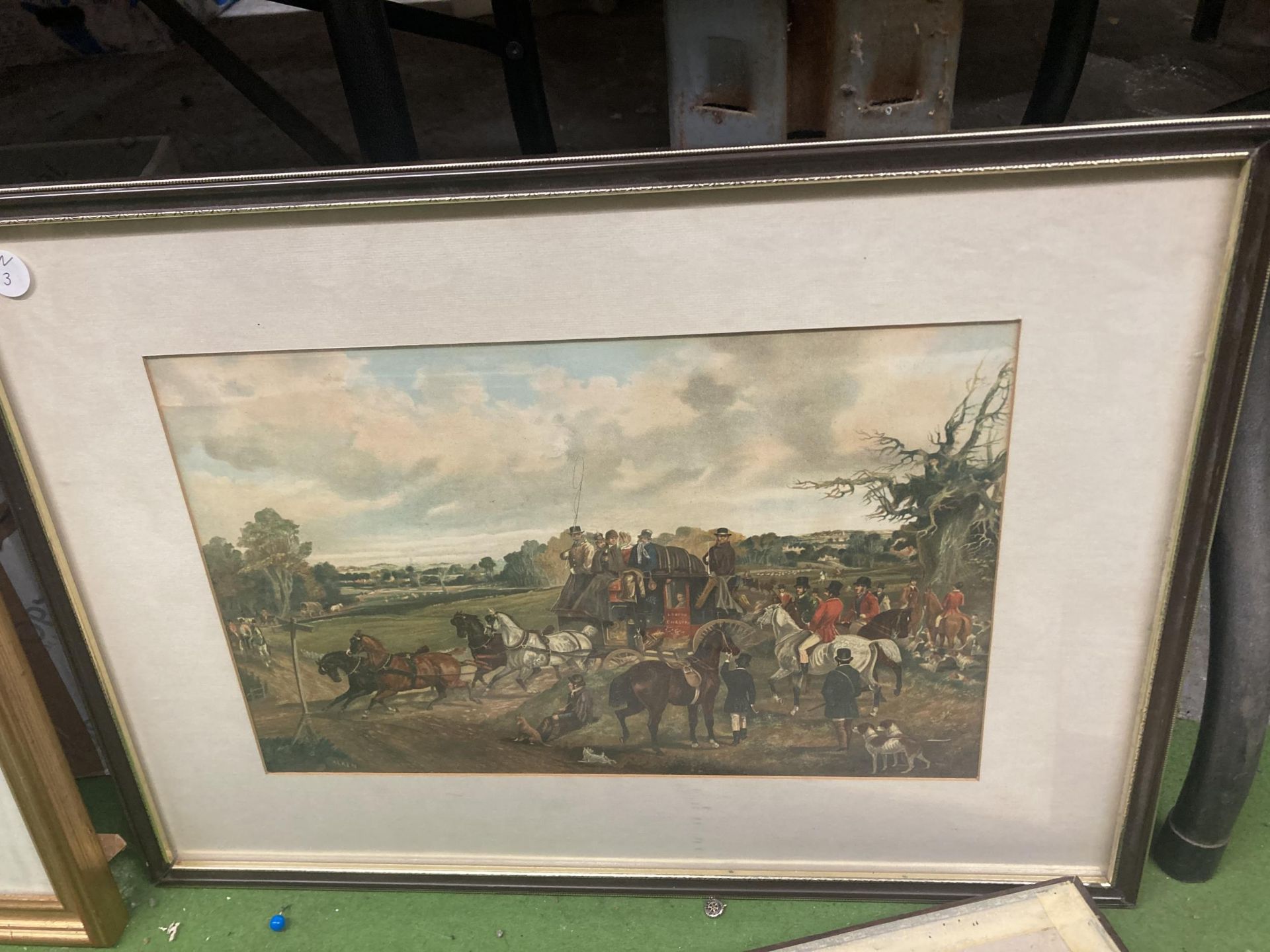 FIVE FRAMED HUNTING PRINT SCENES - Image 6 of 6