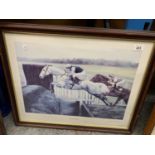 A DESERT ORCHID PRINT, SIGNED IN PENCIL BY ARTIST DAVID FRENCH, 60CM X 50CM