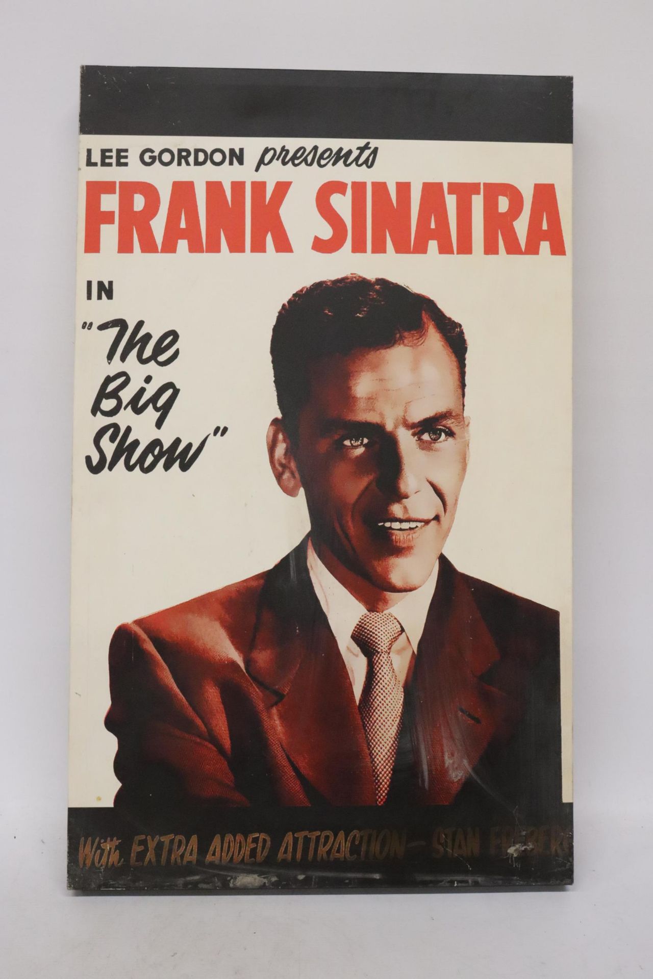 A LARGE CANVAS PRINT OF FRANK SINATRA IN 'THE BIG SHOW', 49CM X 81CM