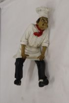A FIGURE OF A CHEF, HEIGHT 30CM