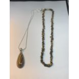 TWO TIGERS EYE NECKLACES