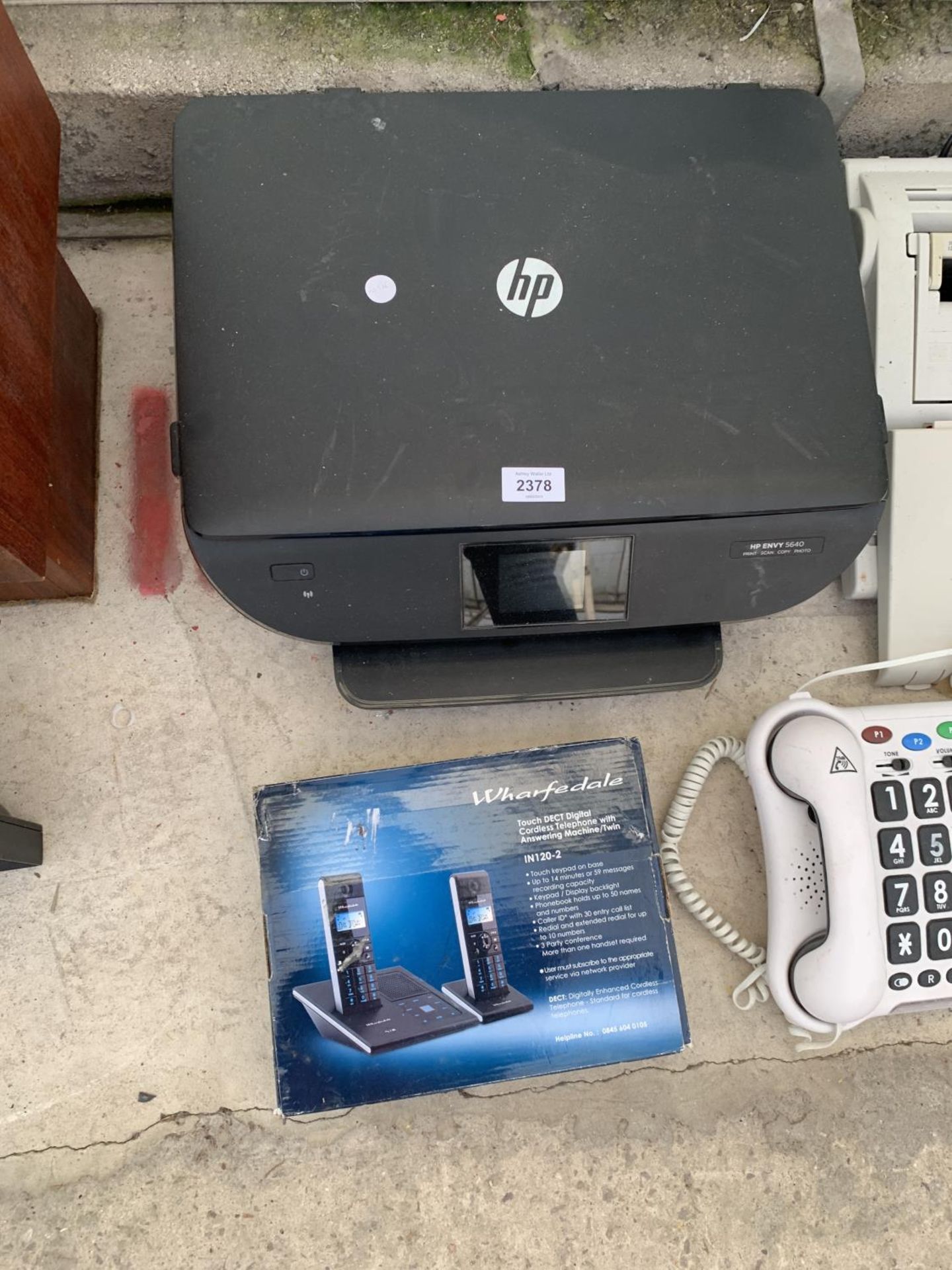 AN ASSORTMENT OF ITEMS TO INCLUDE A HP PRINTER, A TELEPHONE AND A TYPEWRITER ETC - Image 2 of 3