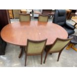 A G PLAN RETRO TEAK EXTENDING DINING TABLE 64" X42" (LEAF 18") ON WHALE FIN LEGS WITH FOUR DINING