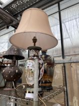 TWO CERAMIC LAMPS TO INCLUDE ONE WITH AN ORIENTAL DESIGN