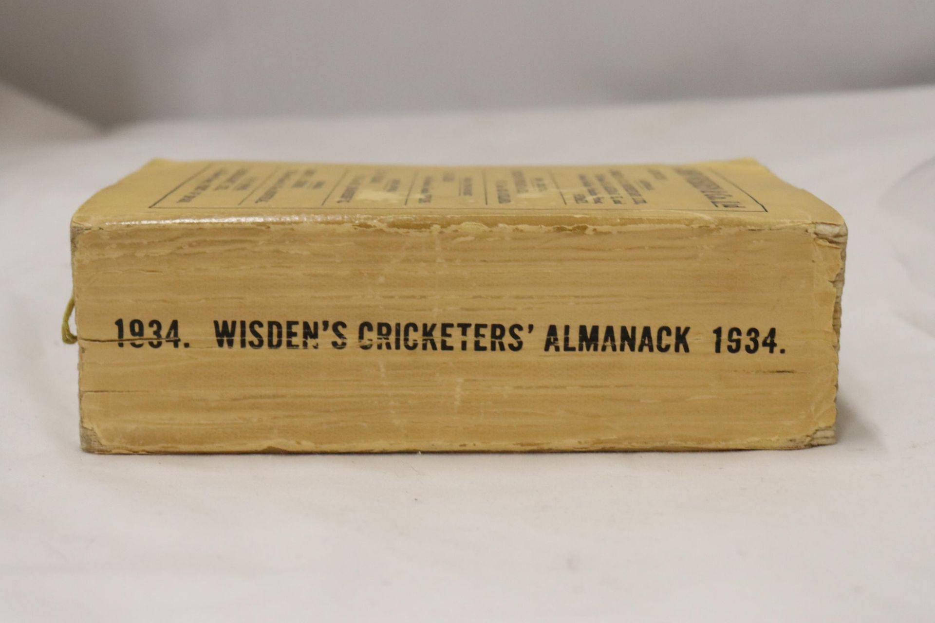 A 1934 COPY OF WISDEN'S CRICKETER'S ALMANACK. THIS COPY IS IN USED CONDITION, THE SPINE IS INTACT - Image 2 of 5