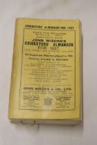 A 1937 COPY OF WISDEN'S CRICKETER'S ALMANACK. THIS COPY IS IN USED CONDITION, THE SPINE IS INTACT