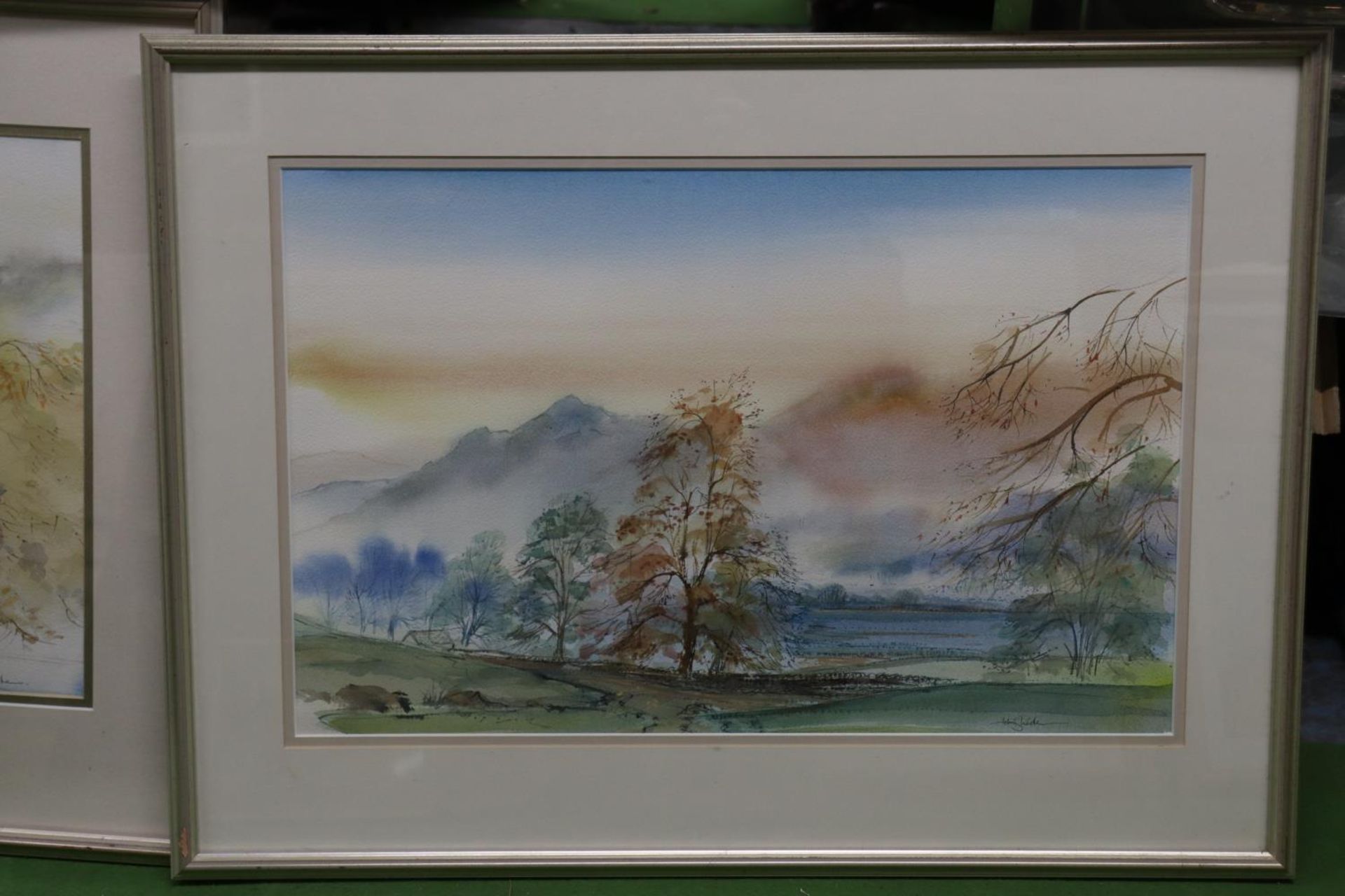 THREE FRAMED WATERCOLOURS, TWO OF COUNTRYSIDE SCENES, THE OTHER A BEACH SCENE, ALL SIGNED - Image 3 of 7